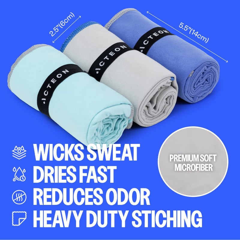 Acteon Microfiber Travel Towel & Wet Bag Set, Large Quick Dry Silver ION Odor-Free Mega Absorbent Fiber, Fast Drying Men & Women for Body Sweat, Beach, Pool, Camping, Gym - Image 5