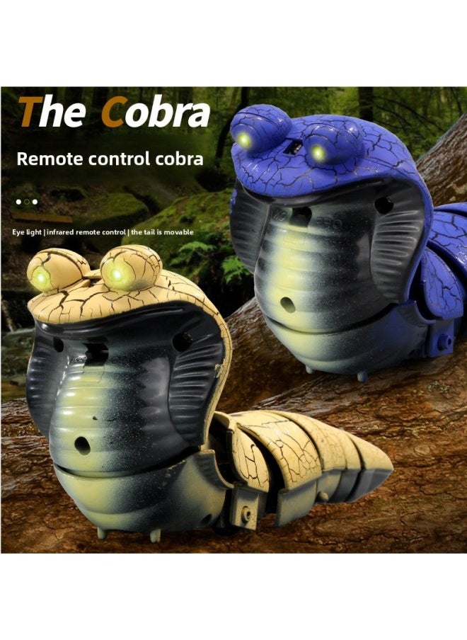 Electric Trick Infrared Remote Control Cobra Induction Simulation Cute Rattlesnake Toy-Color:HS-7702 Blue  - Image 4