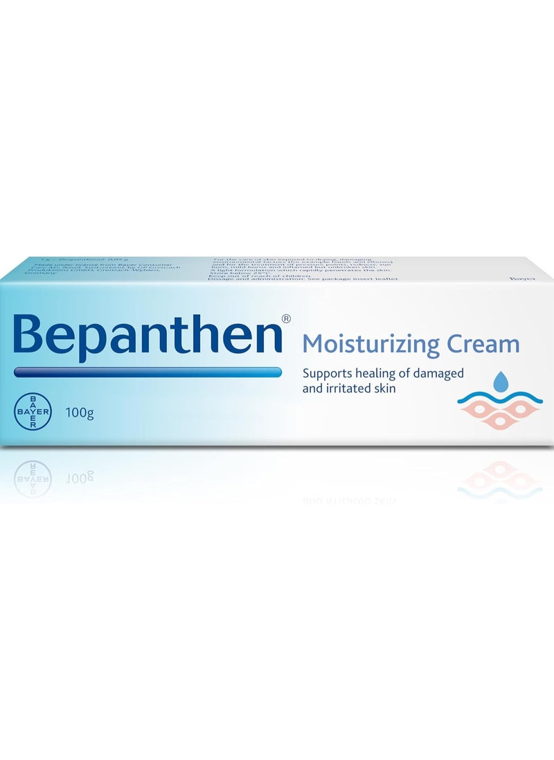 Bepanthen Moisturizing Cream For Dry, Damaged & Irritated Skin 100g  - Image 1