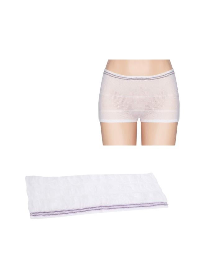 silvercnc 6Pcs Women Postpartum Mesh Underwear Breathable Post Birth Panty Incontinence Briefs for Woman Man Adult White - Image 3