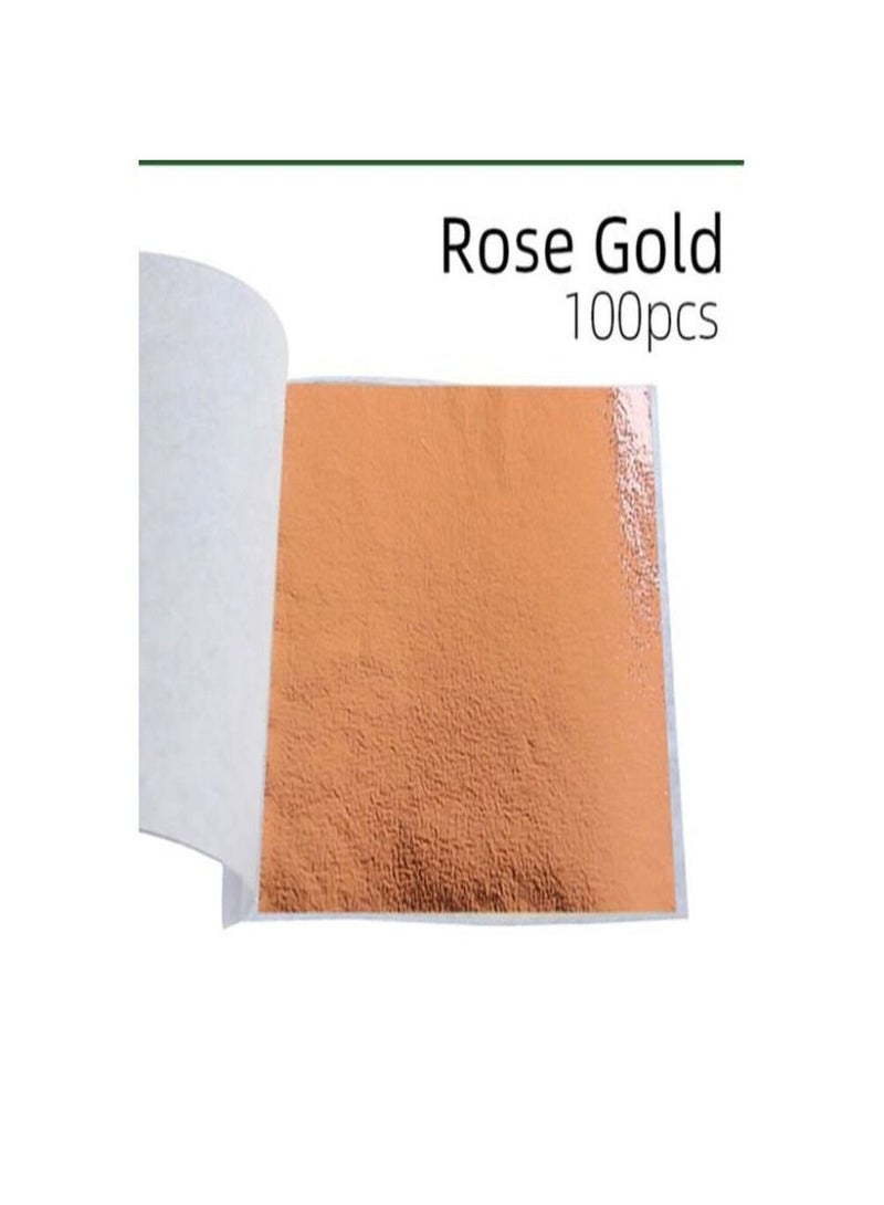 Smart (Rose-Gold ) Foil Leaf - 100 Sheets