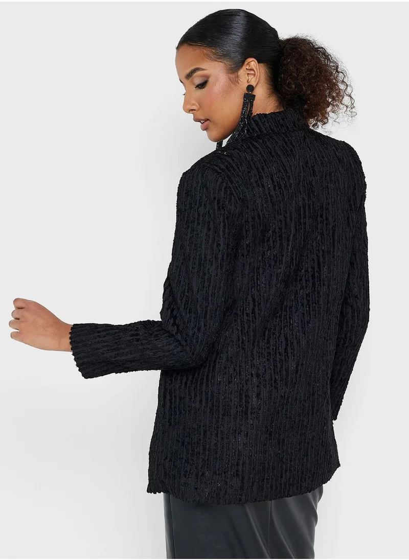 مونتانيا Ribbed Knitted Blazer