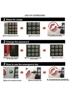 Hihonor Security Safe, Digital Keypad Safe, Steel Alloy Safe, Store Documents, Cash, Jewelry, Suitable for Home/Office/Hotel (Black)  - Image 3