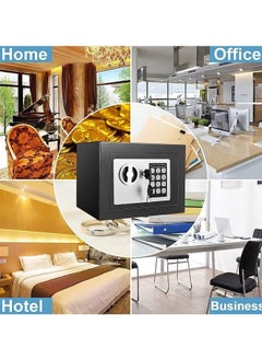 Hihonor Security Safe, Digital Keypad Safe, Steel Alloy Safe, Store Documents, Cash, Jewelry, Suitable for Home/Office/Hotel (Black)  - Image 5