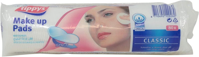 Classic Cotton Make Up Pads 80pcs