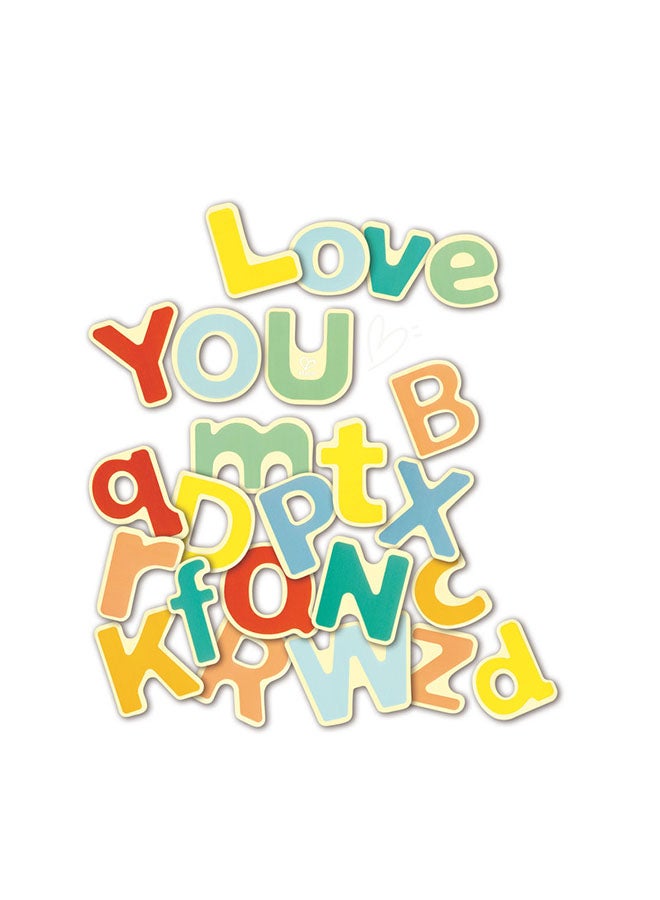 هيب هايب سنيكرز خشبي مغناطيسي - 52 قطعة | حروف كبيرة وصغيرة لتعليم القراءة المبكر | بناء مهارات الحركة الدقيقة وثقة القراءة | لعبة تعليمية متينة - Image 1