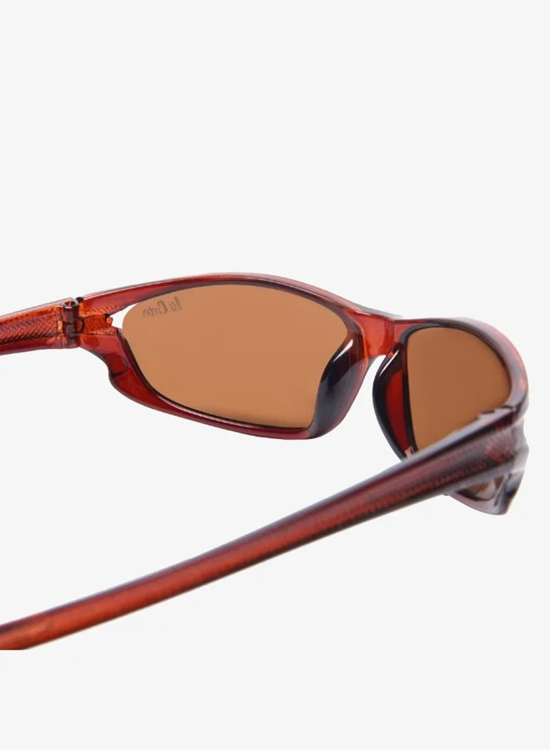 Lee Cooper Polarized Sunglasses Brown Frame Brown Mirror Lens 56mm  - LCK101C02