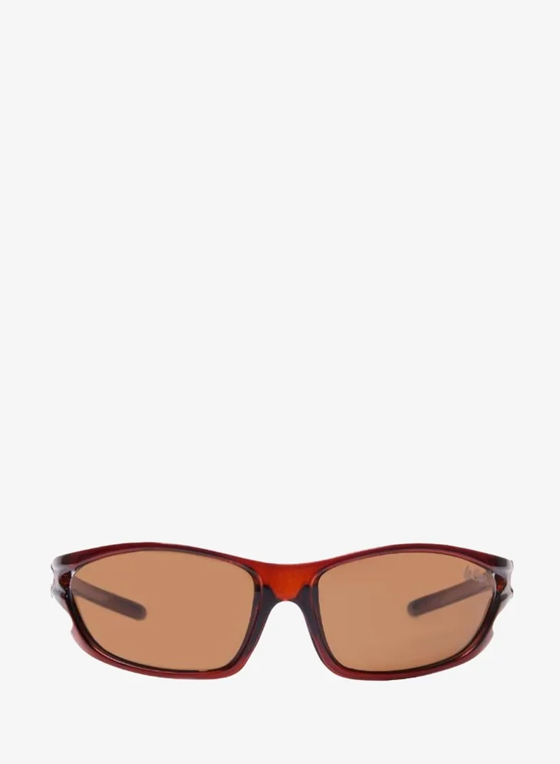 Lee Cooper Polarized Sunglasses Brown Frame Brown Mirror Lens 56mm  - LCK101C02