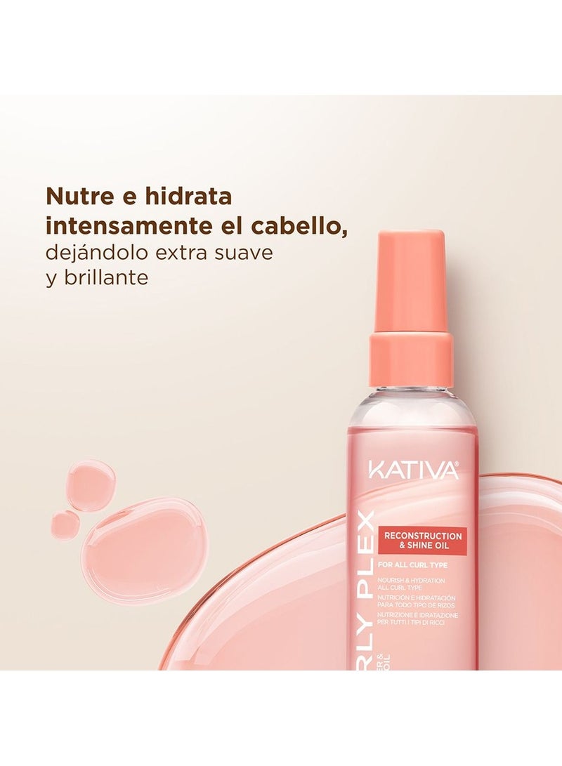 Kativa Curly Plex Reconstruct and Shine Oil All Curl Type 110ml - Image 4