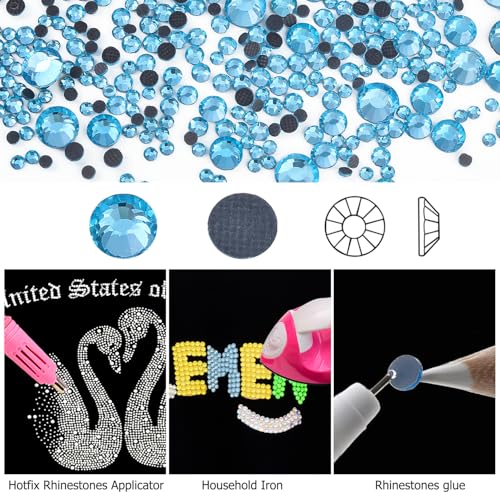 Blinginbox Hotfix Rhinestone 2 Box Total 5200 Pieces Mixed Size Round Crystals Glass Gems for Costume Jewelry Making (black) - Image 4