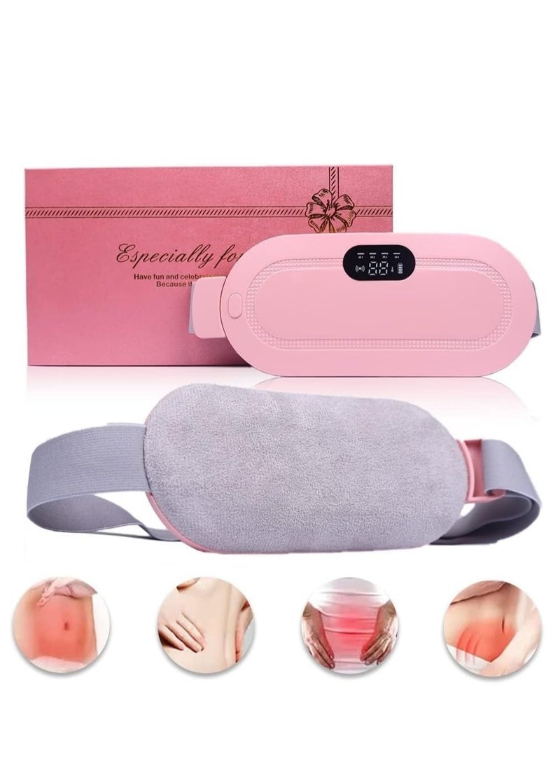 Toshonics Portable Cordless Heating Pad for Menstrual Cramps Relief, Heating Pad for Stomach,Menstrual Heating Pad with 3 Heat Levels and 4 Vibration Massage Modes Portable Electric Fast Heating Belly Wrap Belt  - Image 2