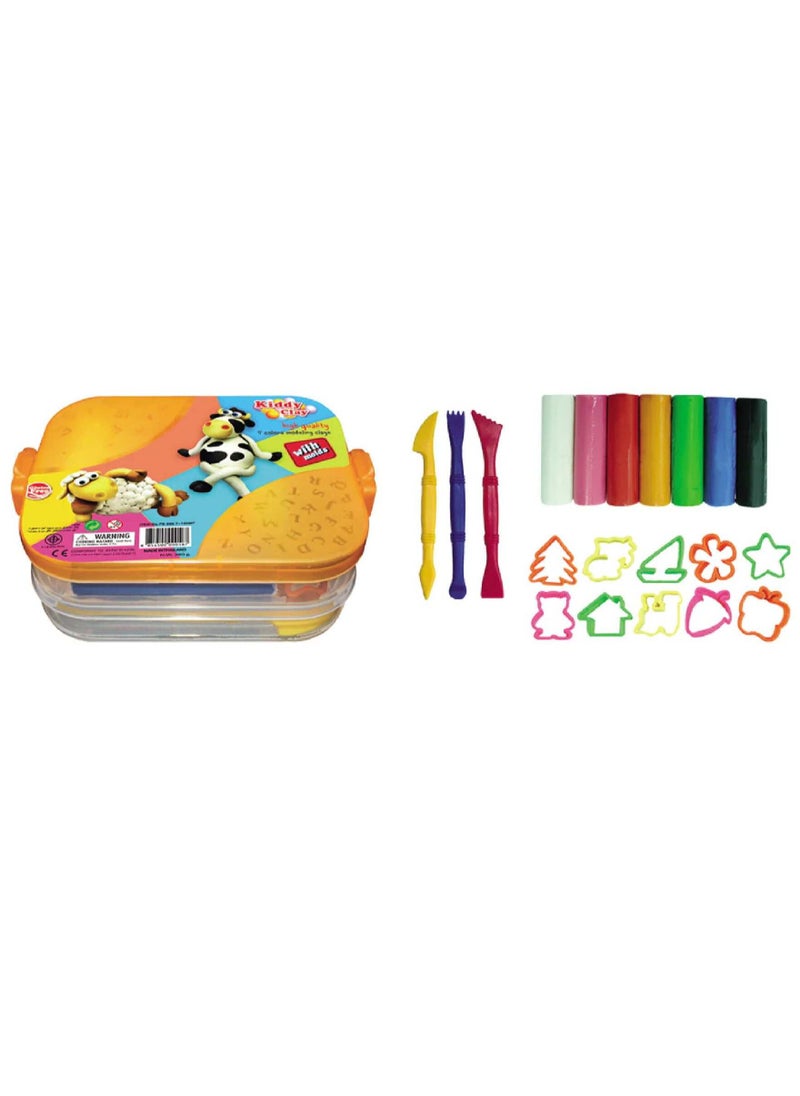 KiddyClay Kiddy Modeling Clay 380gm with Molds 