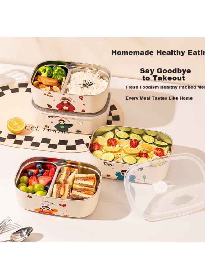 Treejack 304 Stainless Steel Lunch Box Camping Office Home Bento Box Fruit Vegetable Refrigerator Snack Fresh-keeping Storage Box - Image 5