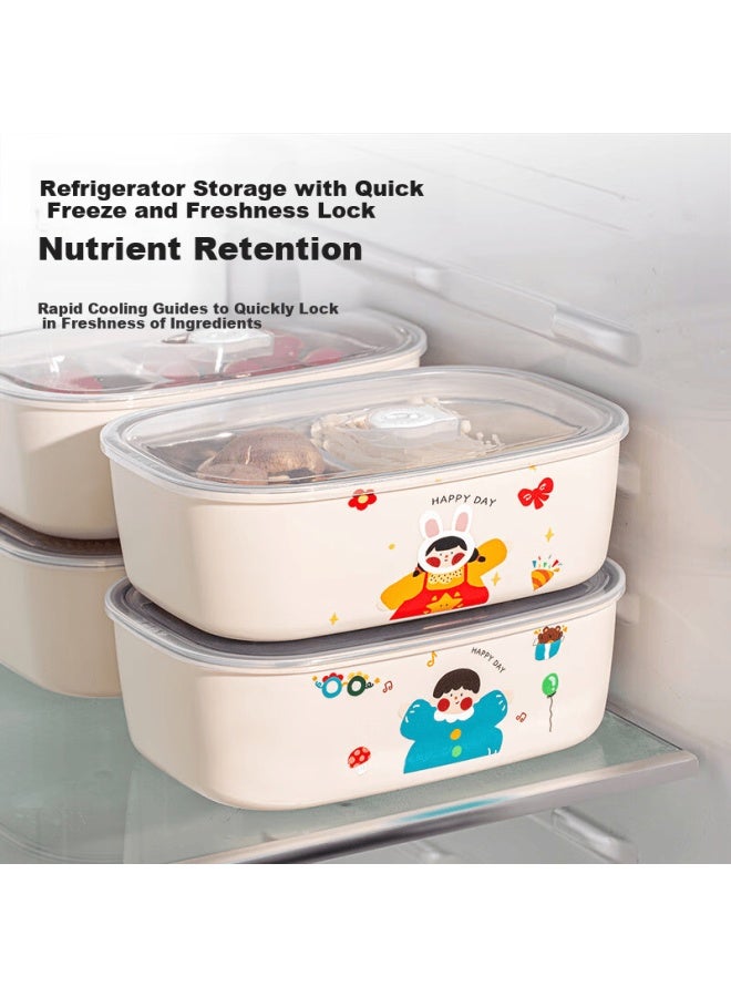 Treejack 304 Stainless Steel Lunch Box Camping Office Home Bento Box Fruit Vegetable Refrigerator Snack Fresh-keeping Storage Box - Image 4