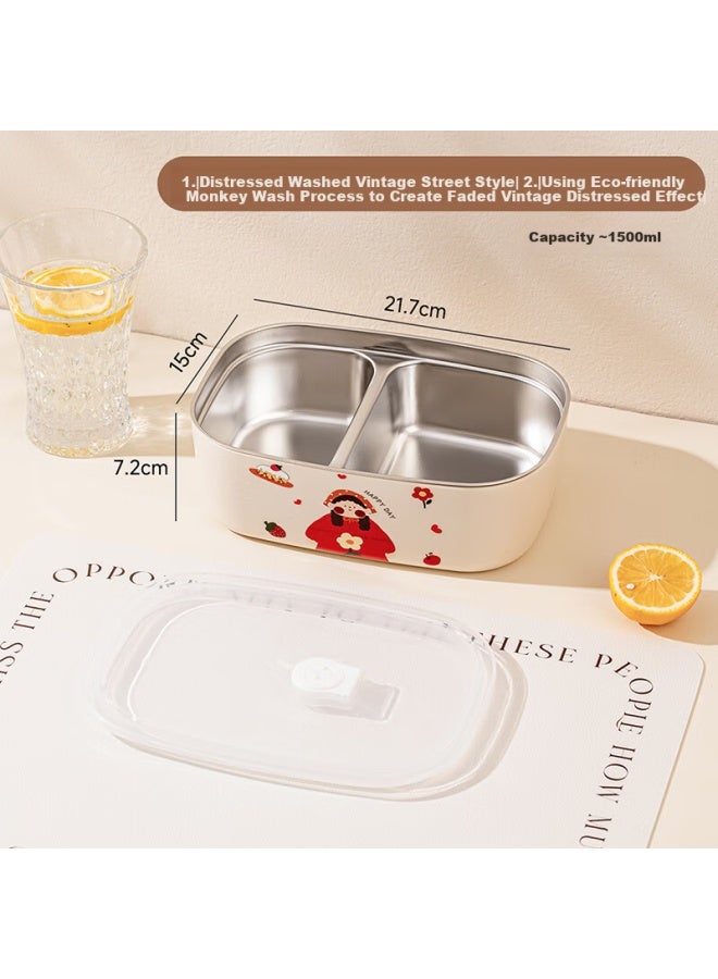 Treejack 304 Stainless Steel Lunch Box Camping Office Home Bento Box Fruit Vegetable Refrigerator Snack Fresh-keeping Storage Box - Image 1