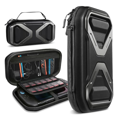 SUPCASE Pro Edition Carrying Case for Nintendo Switch 2 2025 12 Game Card Storage MilitaryGrade Protection Spacious Portable Hard Shell Travel Bag for Switch 2 Console Accessories Black - Image 1