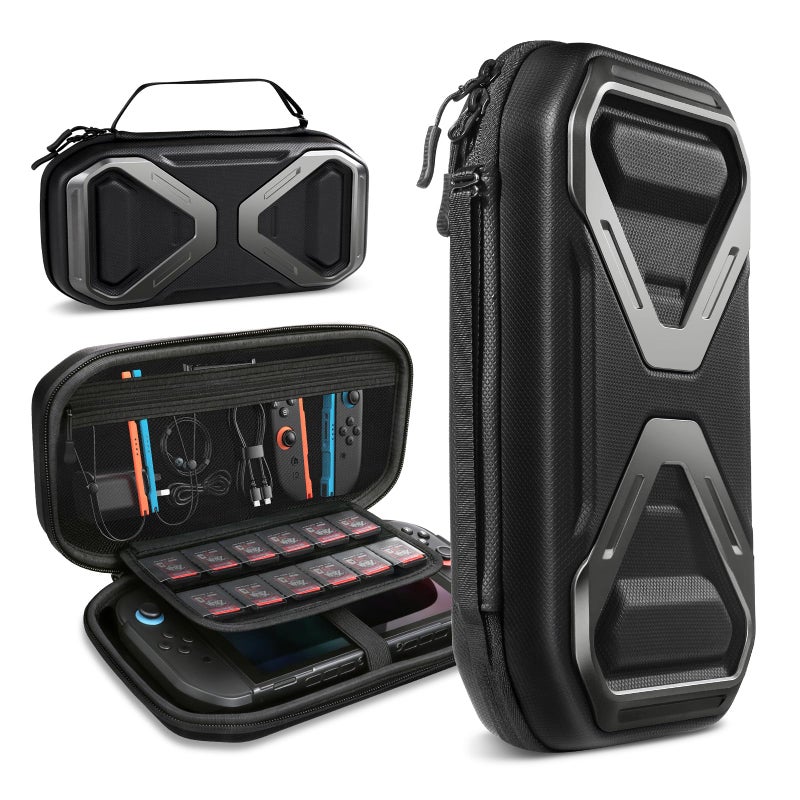 SUPCASE Pro Edition Carrying Case for Nintendo Switch 2 2025 12 Game Card Storage MilitaryGrade Protection Spacious Portable Hard Shell Travel Bag for Switch 2 Console Accessories Black - Image 2