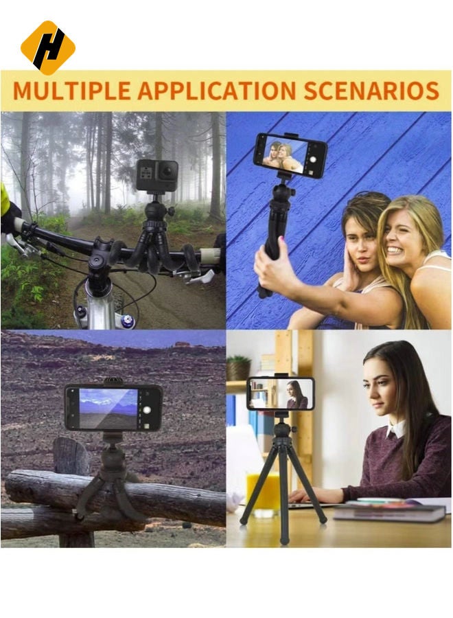 HuHa Premium Flexible Phone Tripod with Wireless Remote, Mini Tripod Stand for Camera GoPro/Mobile  - Image 3