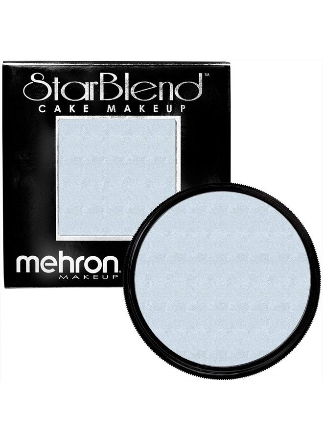mehron مكياج ستاربليند كيك | مكياج وجه بودرة مضغوطة رطبة/جافة | أساس بودرة | طلاء وجه وجسم باللون الأبيض القمري 2 أونصة (56 جرام) - Image 1