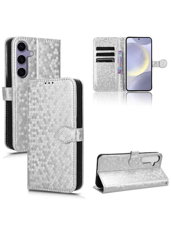 S-TOP Case For Samsung Galaxy S25+ 5G Honeycomb Dot Texture Leather Phone Case