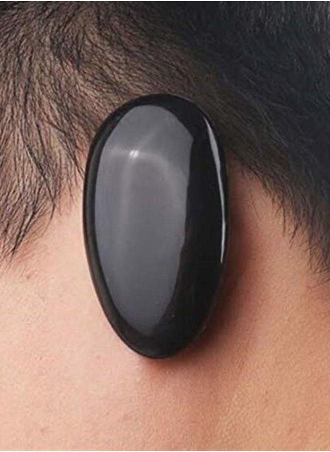 Happyupcity 10 Pairs Black Plasstic Hair Dyeing Ear Cover Professional Waterproof Ear Protection Caps Bathing Shower Earmuffs Hairdressing Earflap for Hair Salon Coloring Kit 