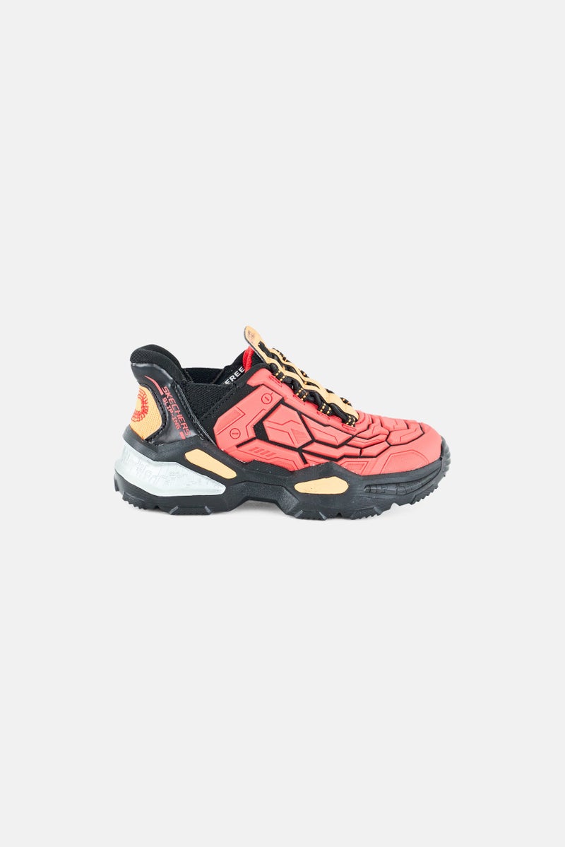 SKECHERS Toddlers Boy Bots-Orbitron Slip On Walking Shoes, Red - Image 3