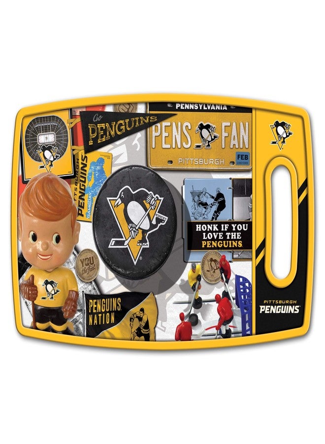 YouTheFan NHL Pittsburgh Penguins Retro Series Cutting Board Medium - Image 1