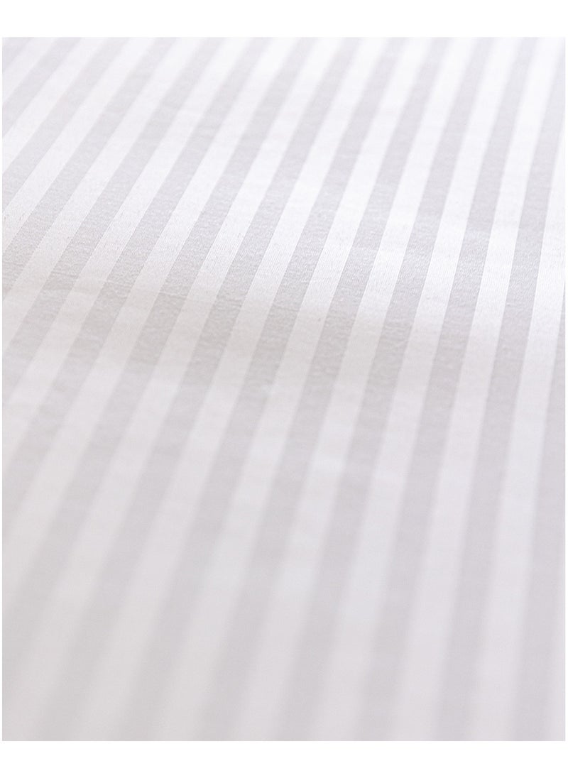 More cottons - Striped Flat Bedsheet 200 TC + 2 pillow cases - Image 1