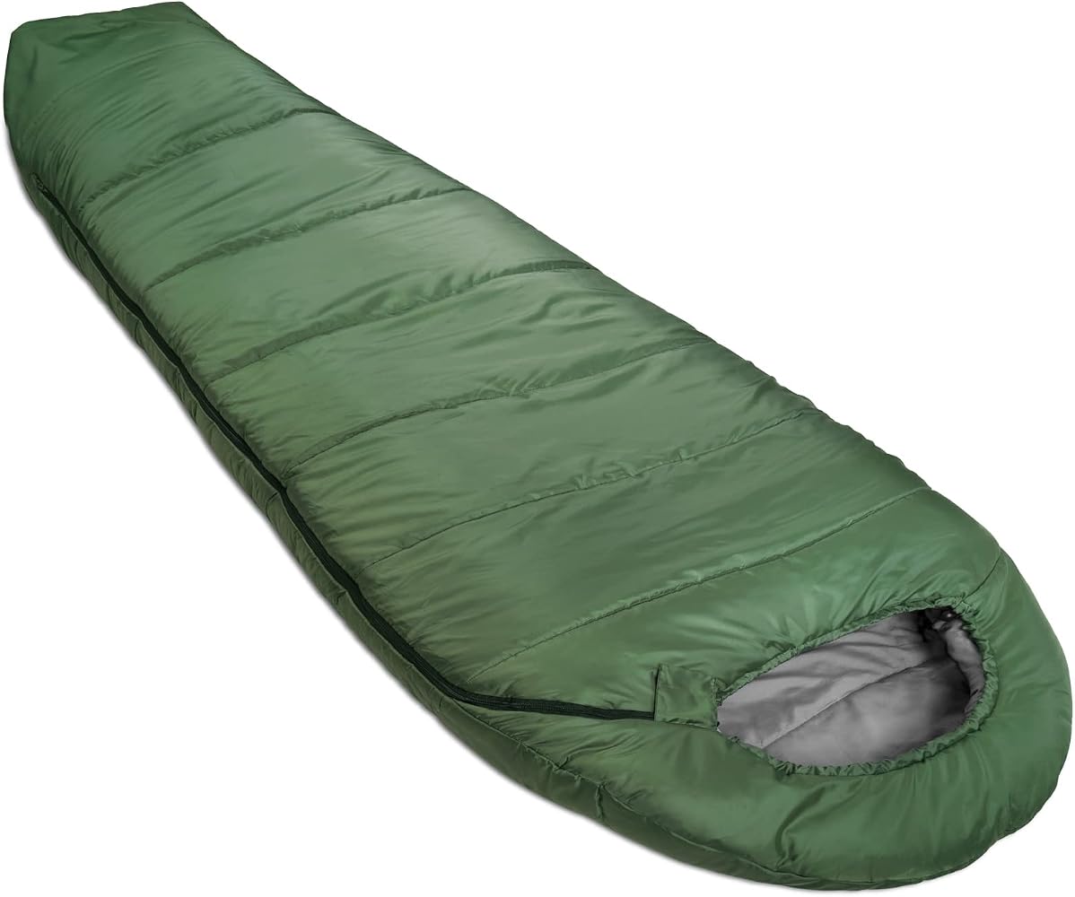 Generic Basics Sleeping Bag for Cold-Weather Camping and Hiking ...