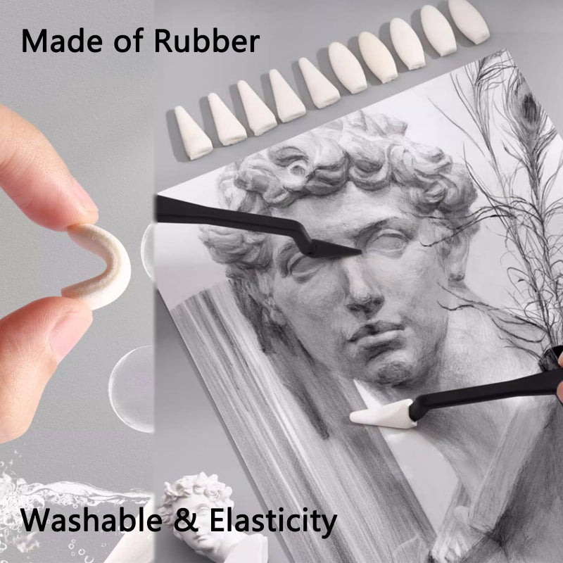 N NOROCME 43 قطعة أدوات رسم وخلط ورقية مع ممحاة وملحقات أخرى - Image 3