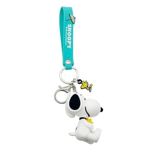 MINISO Snoopy Keychain Peanuts Bag Charm Summer Travel Collection Cute Bag Charm Key Chain for car key backpack birthday gifts (Sitting) - Image 1