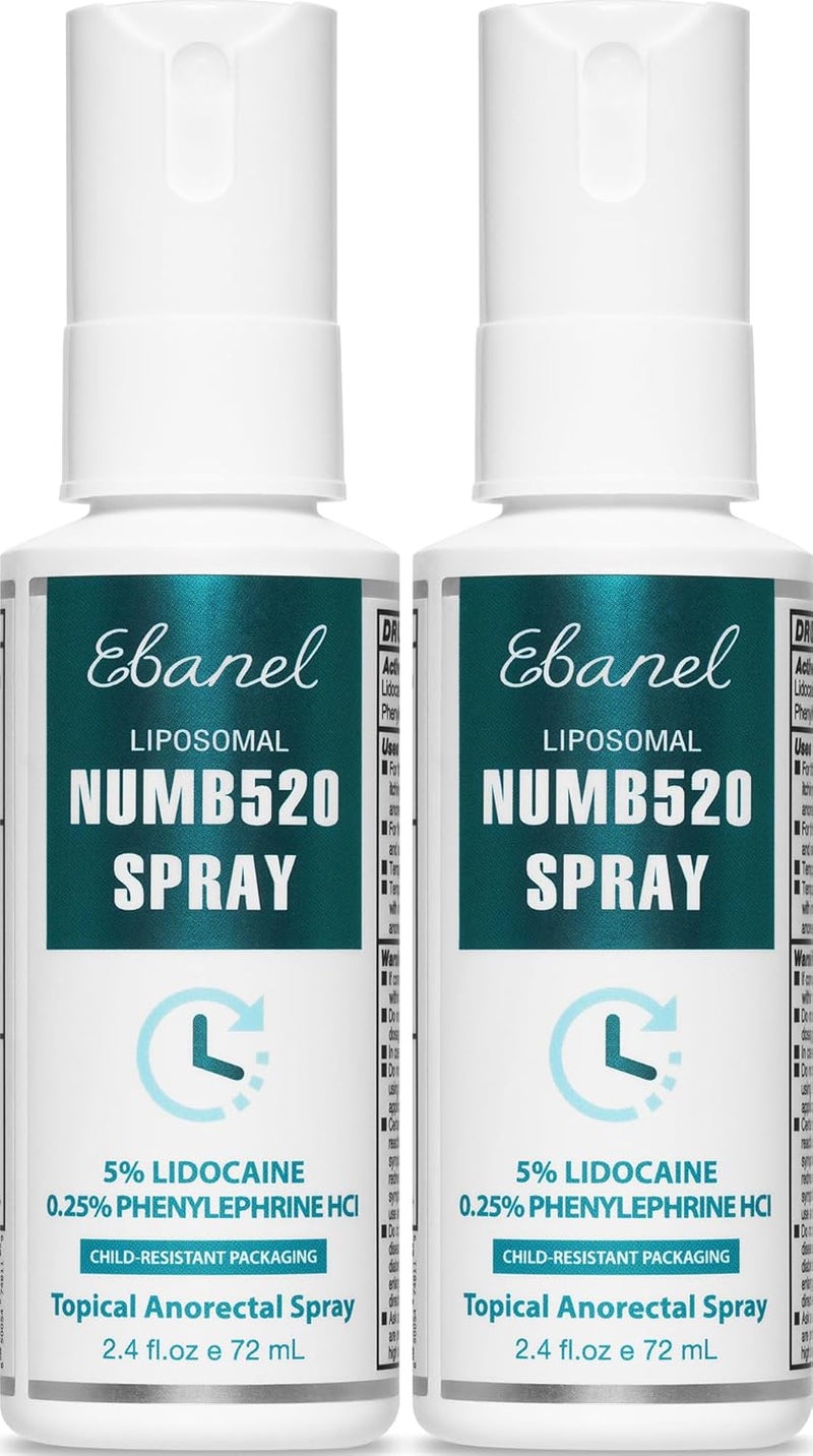 Ebanel بخاخ تخفيف الألم 5% ليدوكائين 2 عبوة نيمب520 لتخفيف الحروق والحكة - Image 1
