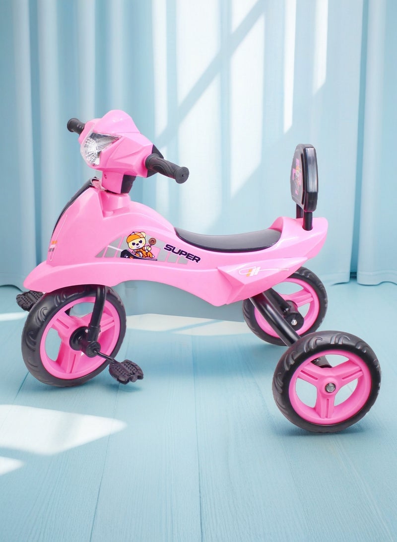 إيزي فيتشور دراجة ثلاثية العجلات للأطفال من إيزي فيوتشر مزودة بإضاءة وموسيقى - لعبة دراجة للأطفال الصغار، متوفرة بألوان الأزرق والأحمر والوردي - Image 1