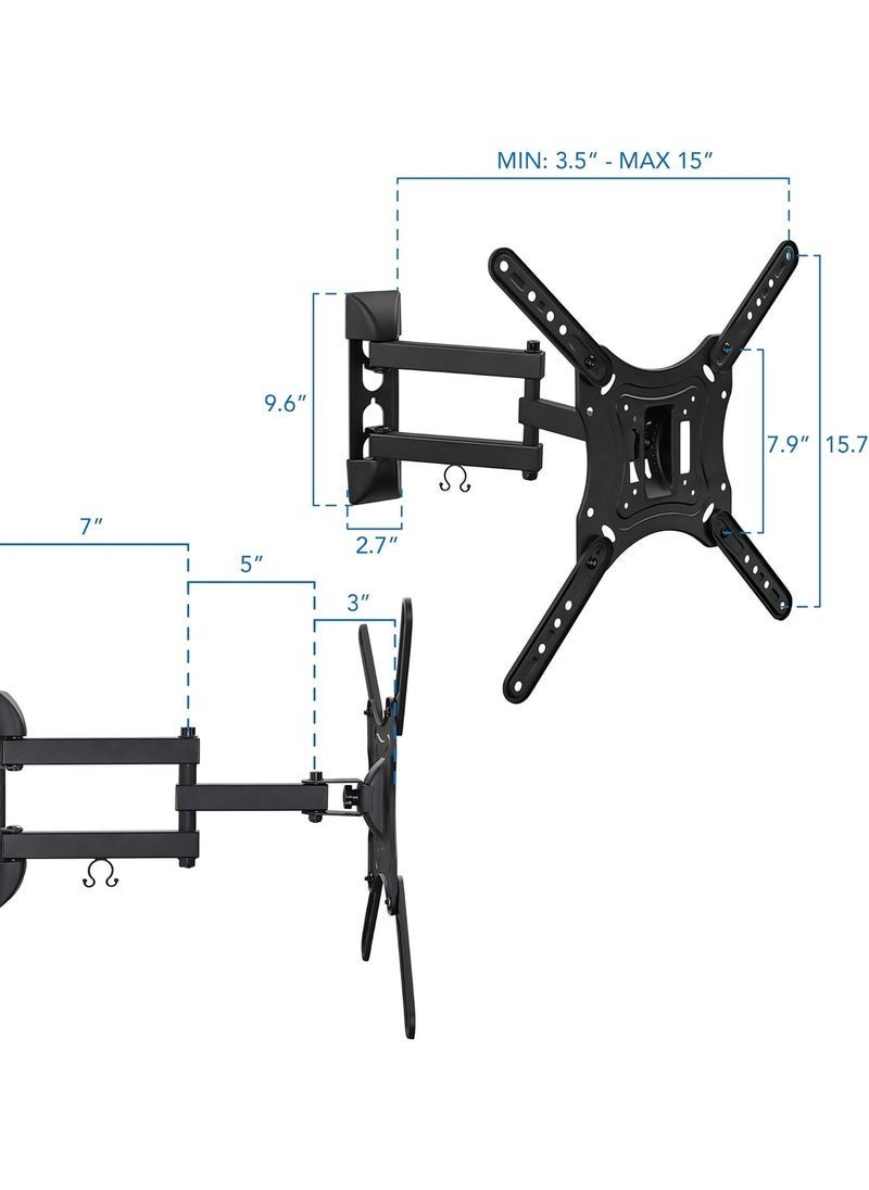 ELTRAZONE Full Motion TV Wall Mount Monitor Wall Bracket with Swivel & Articulating Tilt Arm, Fits up to 55 Inch Lcd Led Oled Flat Screens up to 66 lbs/Vesa 400x400 - Image 5