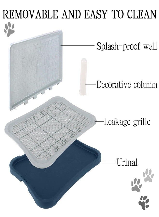 Dmnnlp Dog Pee Pad Holder with Pee Pads, 20.1"x15.6"X1.4" Indoor Dog Potty Pad with Splash Guard for Puppy and Small Dogs, Housebreaking Supplies, Pet Products (Blue) - Image 5