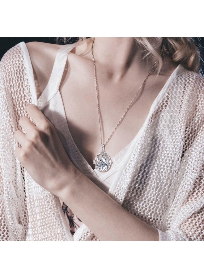 INFUSEU Teardrop Dragonfly Anxiety Diffuser Necklace for Women Aromatherapy Essential Oil Charm Jewelry with Lava Stone Rock - Image 5