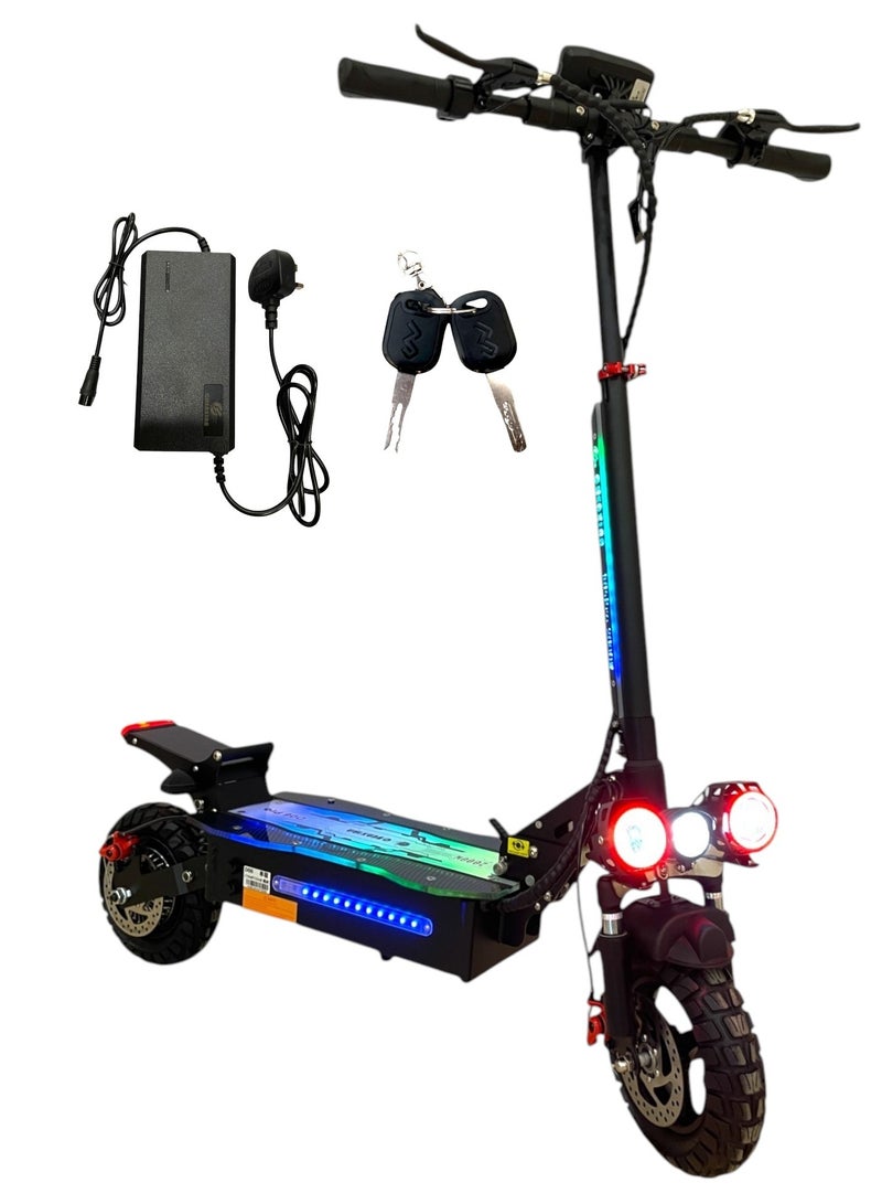 Chenxian D06 Pro Electric Scooter 2000W – Off-Road Tyres, Dual Suspension, Dual Disc Brakes, LED Lights, 75km/h Top Speed | Powerful Adult E-Scooter for Dubai | Foldable & Heavy-Duty - Image 1