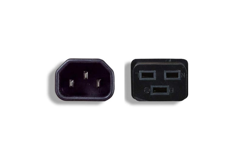 Cablelera AC Power Cord Extension, IEC320 C14 to IEC320 C19, 6', 14AWG, 15A, 250V(ZWACDFAN-06), Black - Image 2