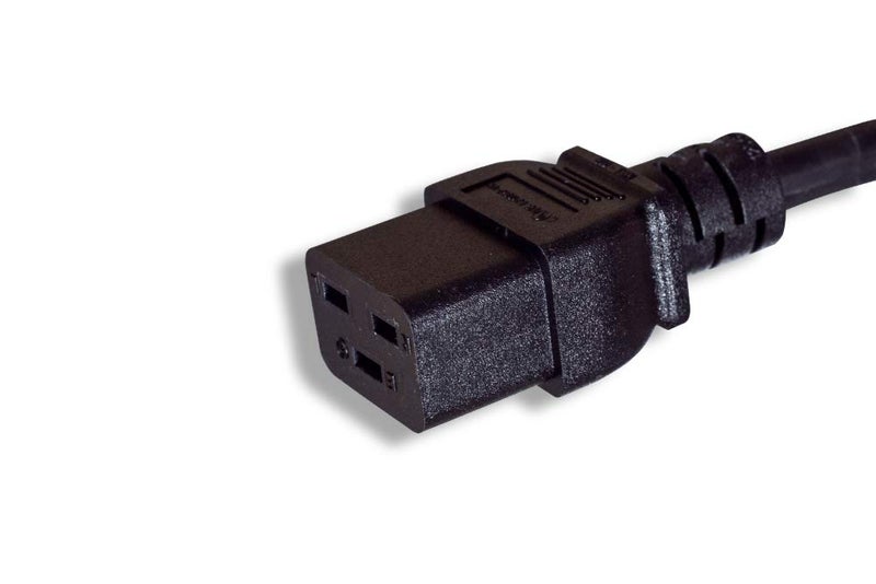 Cablelera AC Power Cord Extension, IEC320 C14 to IEC320 C19, 6', 14AWG, 15A, 250V(ZWACDFAN-06), Black - Image 3