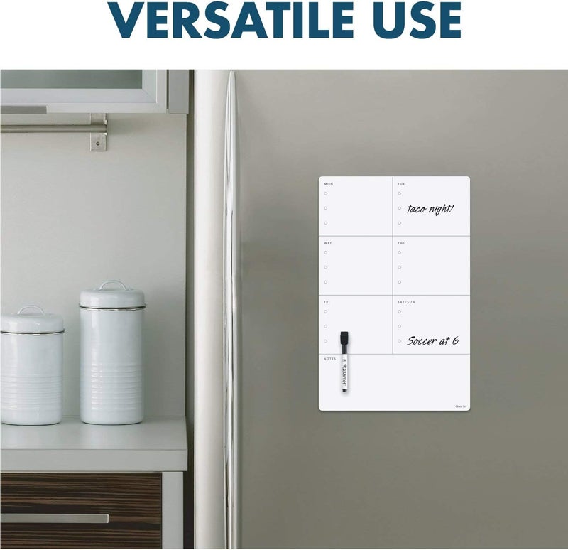 Quartet Magnetic Weekly Planner Dry Erase Board 11 x 17 Small White Board for Fridge Home School Supplies or Home Office Decor Frameless Includes 1 Dry Erase Marker 63540 - Image 4