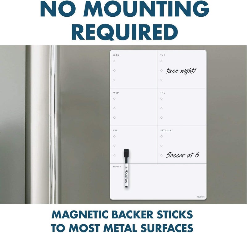 Quartet Magnetic Weekly Planner Dry Erase Board 11 x 17 Small White Board for Fridge Home School Supplies or Home Office Decor Frameless Includes 1 Dry Erase Marker 63540 - Image 5