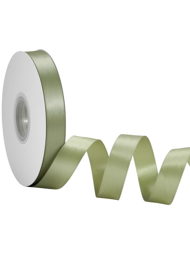 Rokateam Sage Green Satin Ribbon 1 Inch x 50 Yards – Rustic Double Faced Ribbon for Wedding Favors, Gifts & Floral Crafts - Image 1