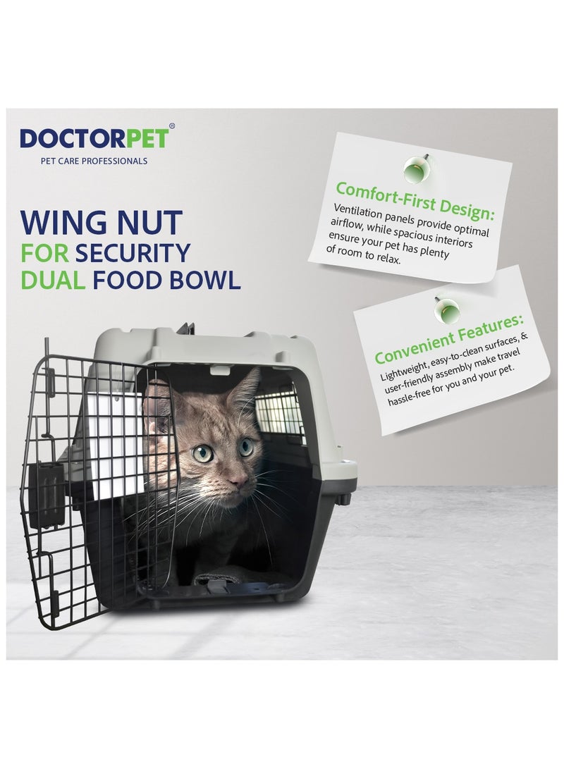 DOCTERPET Doctor Pet Pet Carrier Crate IATA Approved Hard-Shell Crate - Pet Travel Cage for Medium Dogs & Cats - Image 4
