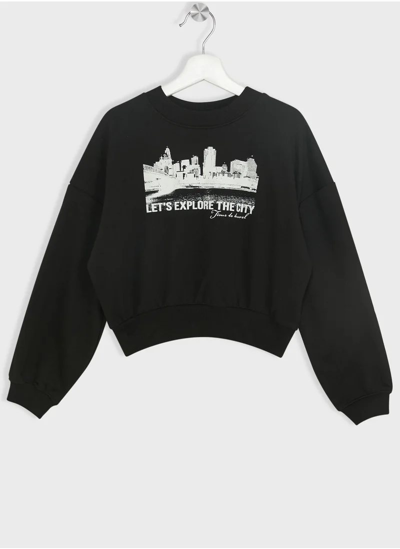 H&M Youth Graphic Print Sweatshirt