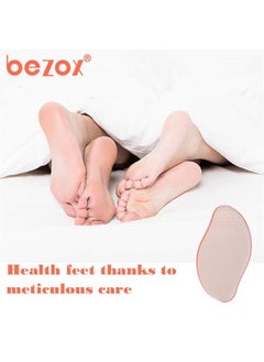 BEZOX Glass Foot File Callus Remover, Crystal Heel File for Wet and Dry Feet, Portable Hand Sized Pedicure Tool - Orange  - Image 2