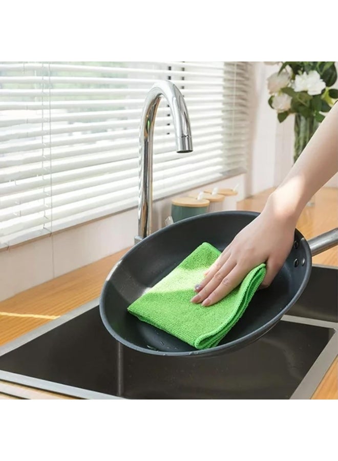 HomePro Microfiber Cleaning Cloth Set Multicolour Kitchen Towels Super Absorbent & Lint Free Reusable Cloths Extra Large 40X40Cm 10Pcs Assorted Colors - Image 3
