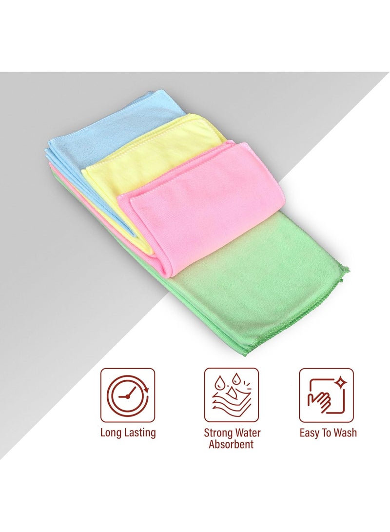 HomePro Microfiber Cleaning Cloth Set Multicolour Kitchen Towels Super Absorbent & Lint Free Reusable Cloths Extra Large 40X40Cm 10Pcs Assorted Colors - Image 5