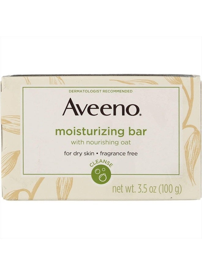 Aveeno صابون تنظيف الوجه المرطب اللطيف مع الشوفان المغذي للبشرة الجافة، خالي من العطور، خالي من الأصباغ، وخالي من الصابون، 3.5 أونصة (عبوة من 4) - Image 1