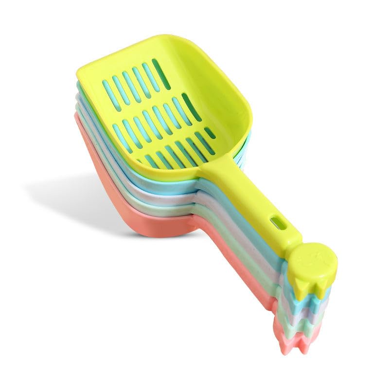 PET FUN Heavy Duty Plastic Cat Litter Scoop Set with Slots | Multi-Color Litter Shovel for All Cat Boxes | Durable, Easy to Clean Pet Waste Scooper (Pack of 2) - Image 4