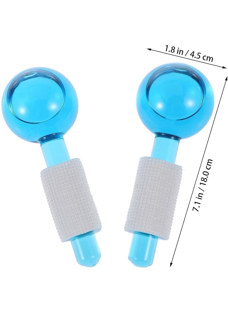 CLICKSY CLICKSY Facial Ice Globe Smart Cool Face Roller Ball Facial Massage Tools for Neck Eye Circle Reduce Anti Ageing Wrinkles Soothing Firming Skin Crystal Ice Roller Pack of 2  - Image 4